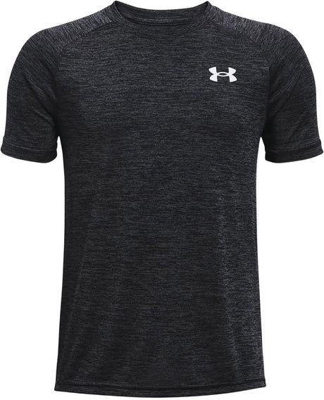 Under Armour UA Tech 2.0 SS-BLK Jungen-Sportshirt – Schwarz – Weiß