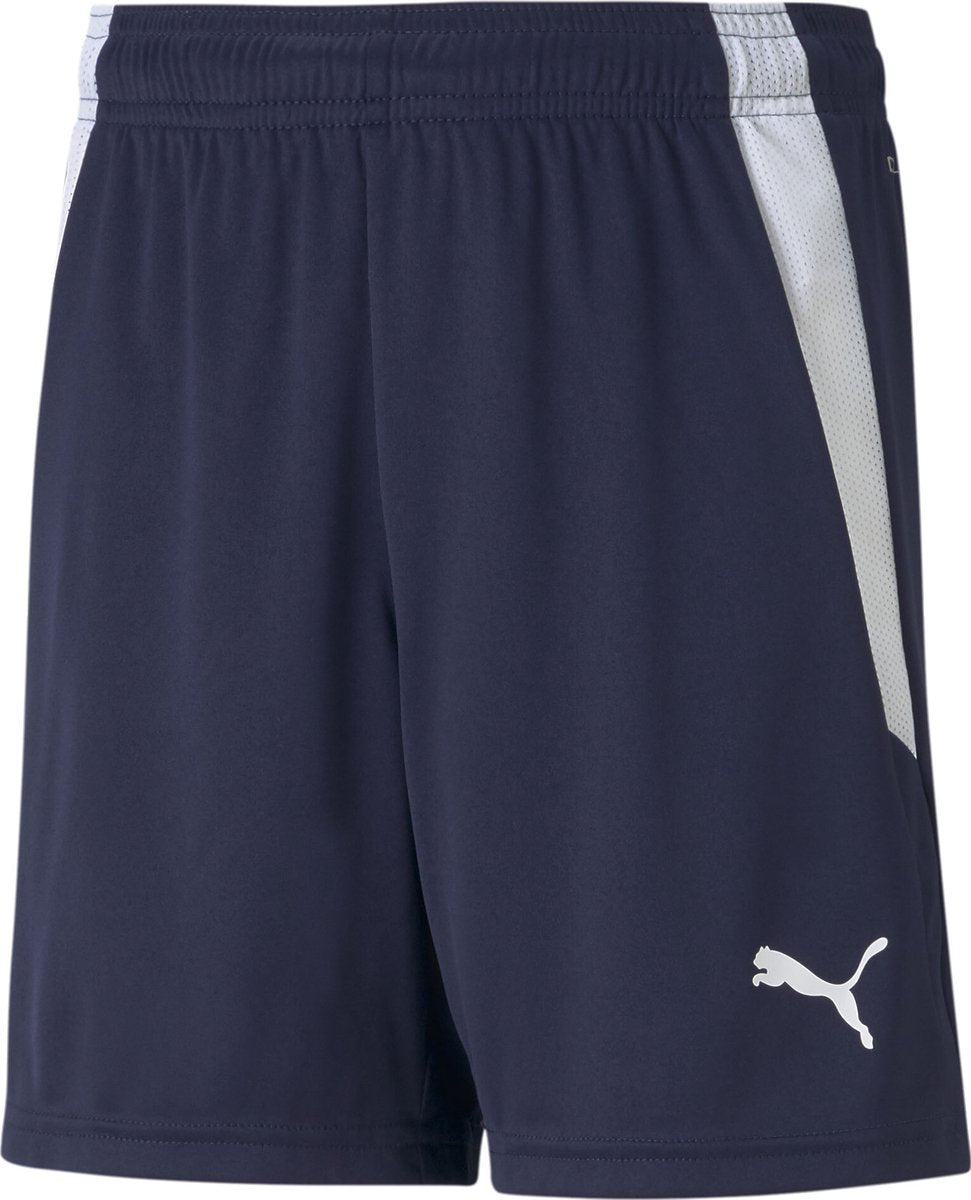Puma Teamliga Shorts Jr Unisex-Sporthose – Peacoat – Weiß