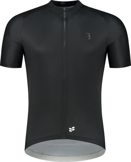 Bbb cycling comfortfit r - duurzaam fietsshirt heren korte mouw - 15-25 °c - ademend mtb en wielrenshirt - 3 achterzakken - zwart