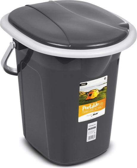 Greenblue Campingtoilette 19l – mobile Toilette Eimer Reisetoilette Toiletteneimer Toilette mobiles Camping Anthrazit