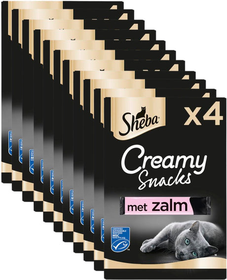 Sheba Katzensnacks – cremige Leckereien Lachs – 44 Stück