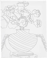 Creativ Company Gemäldeleinwand mit Aufdruck Blumenstrauß in Vase – 24 x 30 cm