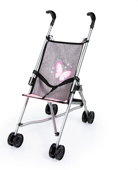 Bayer Design - Puppenbuggy - Grau mit Schmetterlingsmotiv