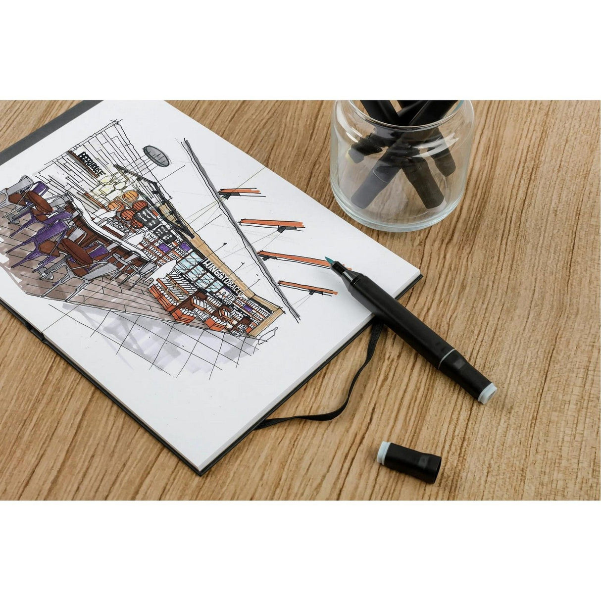 Clairefontaine • Layout-Alkoholmarkerbuch 220g 11x22cm 25x