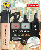 Stabilo Boss Original – Textmarker – Set 4 Stück – Naturfarben