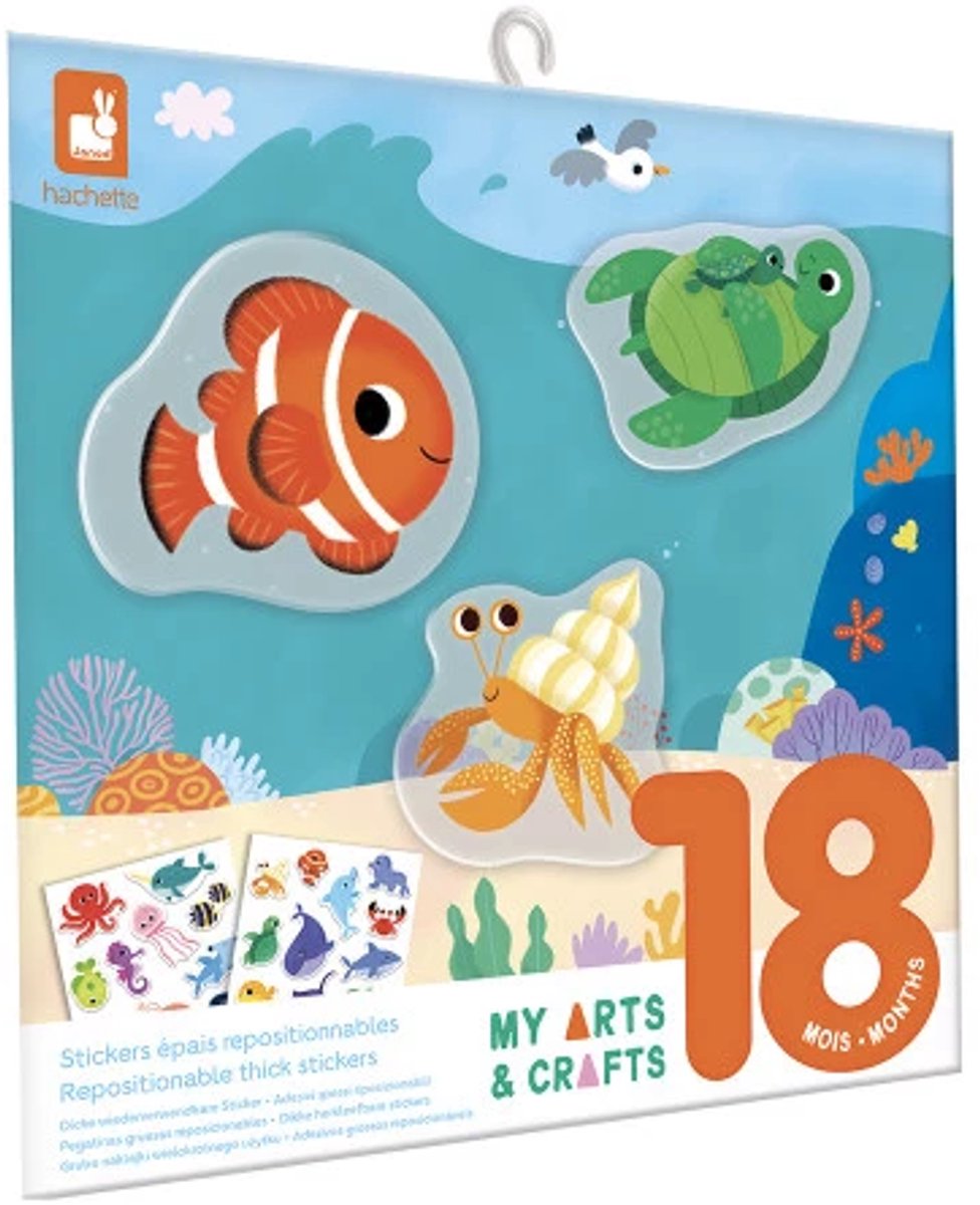 Janod - Stickerbuch - Meerestiere - 30 Sticker
