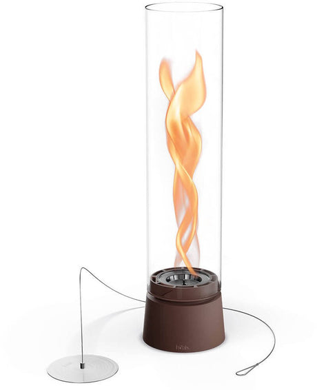 Höfats Spin Air Tischfeuer 900 rostbrauner Tischkamin für drinnen und draußen, moderner Bio-Ethanol-Tischkamin mit langer Brenndauer, innovative Biobrenner-Technologie, wärmender Kamin mit Flammenwirbel