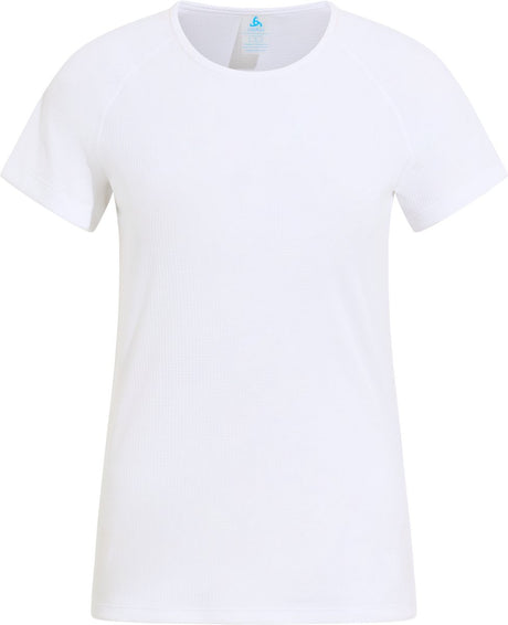 Odlo Active Light Baselayer-Shirt mit Rundhalsausschnitt und kurzen Ärmeln – Damen – Weiß – XS