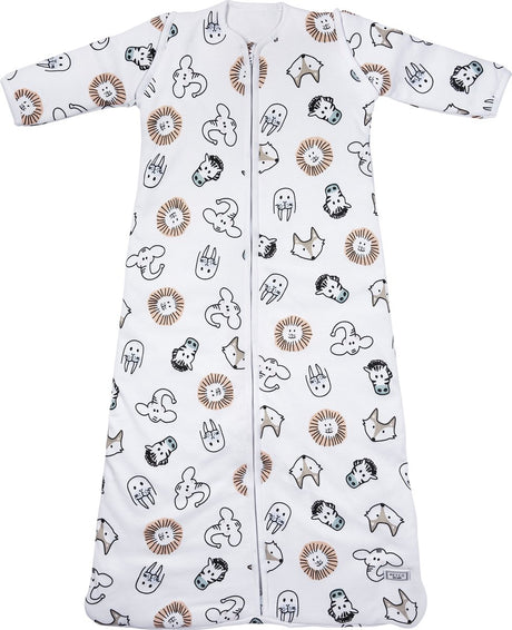 Meyco Babyschlafsack Wintertier – abzippbare Ärmel – mehrfarbig – 70 cm – Winterschlafsack
