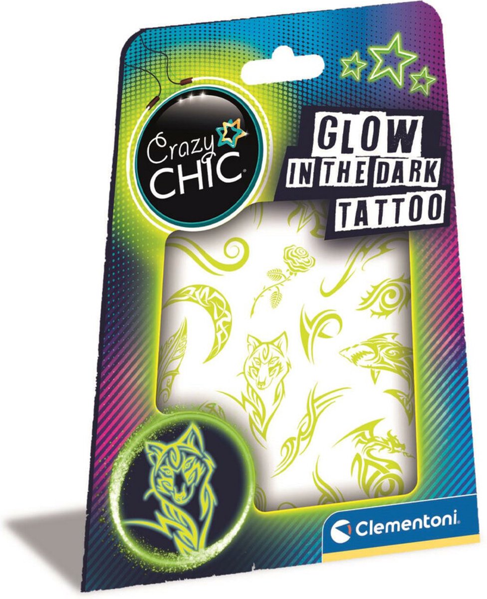 Clementoni Crazy Chic - Urban Tattoos im Dunkeln leuchten
