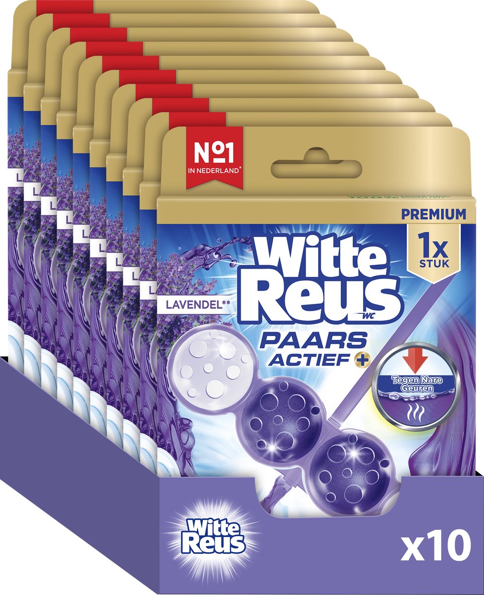 Weißer Riesen-Toilettenblock, lila Aktiv-Toilettenblock 50 g – Toilettenblöcke – Vorteilspackung – 10 Stück