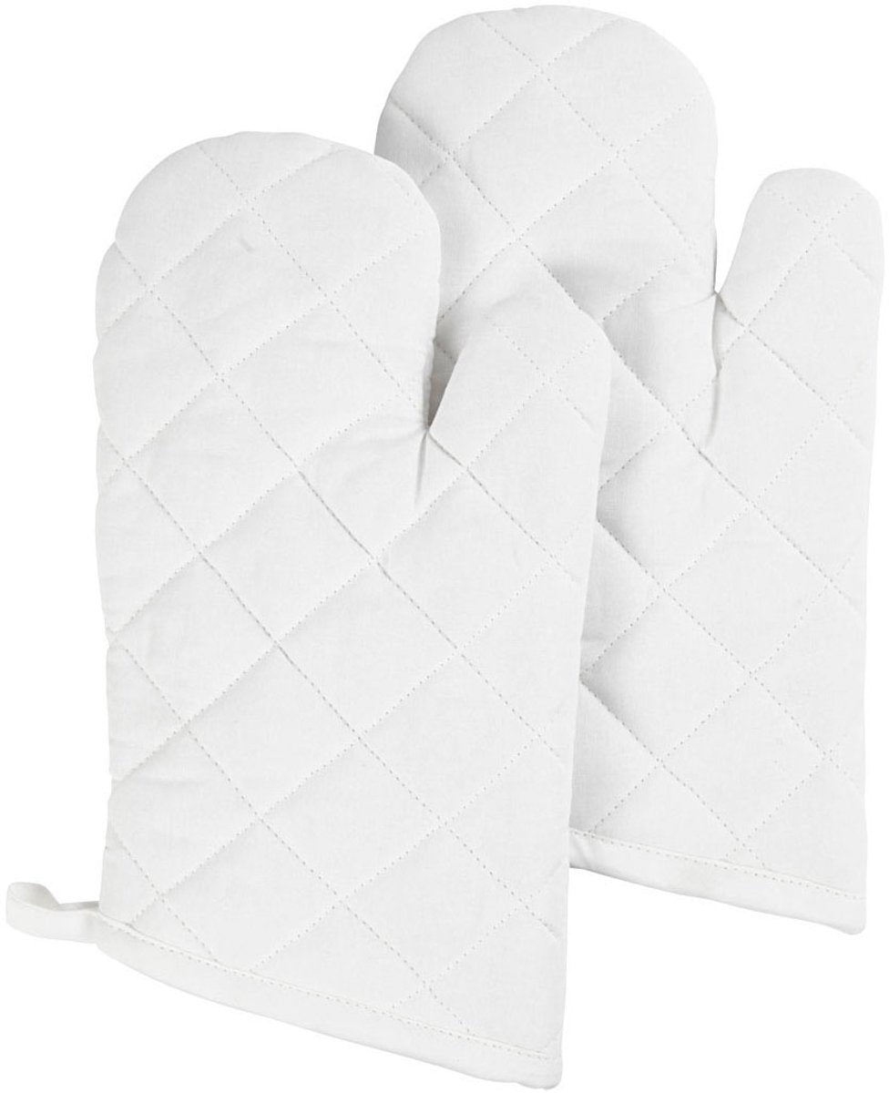 Creativ company https: www.cchobby.nl oven glove-size-18x28-cm-145-gr-white-2-piece-1-box