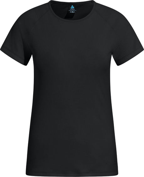 Odlo Active Light Baselayer-Shirt mit Rundhalsausschnitt und kurzen Ärmeln – Damen – Schwarz – XS
