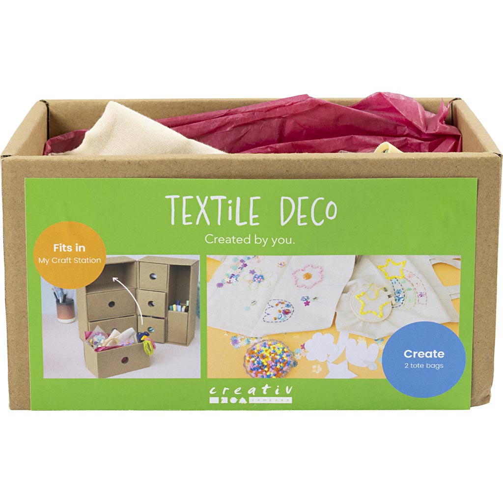Creativ Company My Craft Station Textildekoration, verschiedene Farben, 1 Box