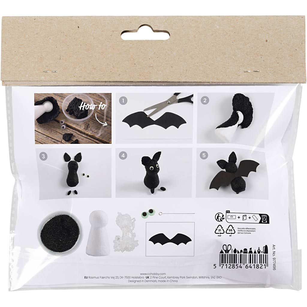 Creativ Company Mini-Hobby-Set Bildhauerei, Fledermäuse, 1 Box