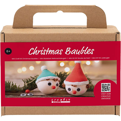 Creativ Company Mini-Hobby-Set Weihnachtskugeln, rote und grüne Zwerge, 1 Box