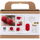 Creativ Company Hobby-Set Häkeln, Weihnachtskugeln, rot, 1 Box