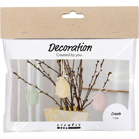 Creativ Company Mini-Hobby-Set Dekoration, Eier, Pastellfarben, 1 Box