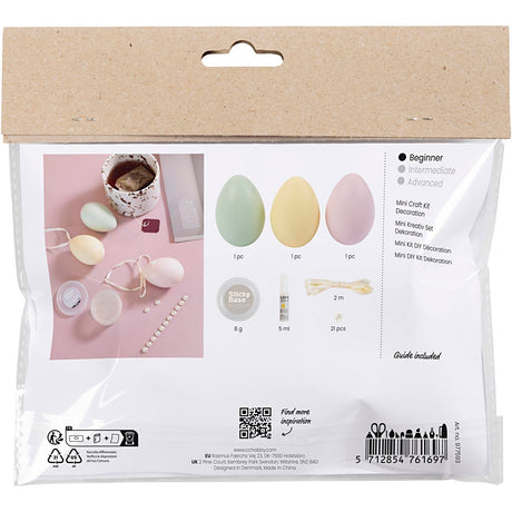 Creativ Company Mini-Hobby-Set Dekoration, Eier, Pastellfarben, 1 Box