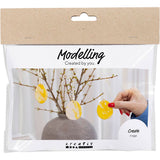 Creativ Company Mini-Hobby-Set Bildhauerei, Ei, hellgelb, Pastellfarben, 1 Box