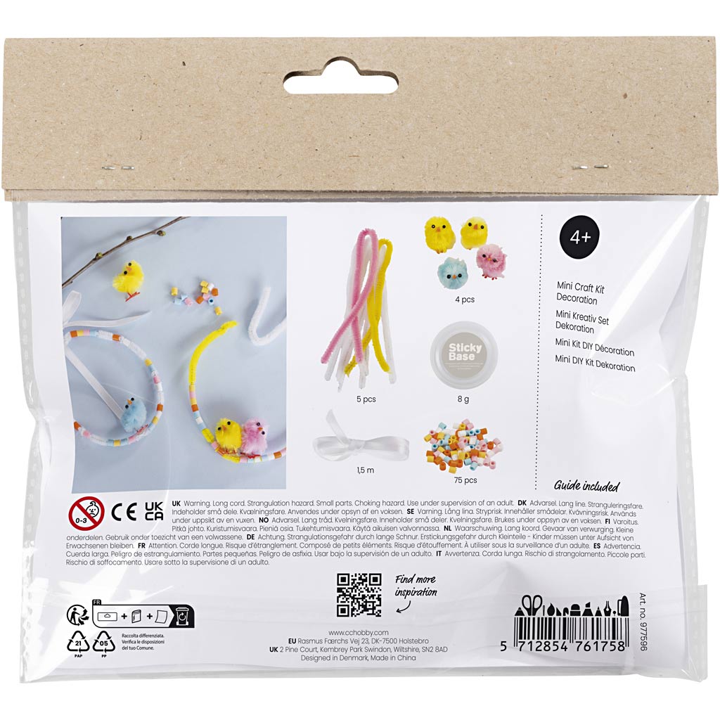 Creativ Company Mini-Hobby-Set Dekoration, verschiedene Farben, 1 Box