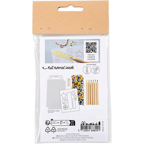 Creativ Company Mini Hobbyset Schmuck Schrumpf Filmarmbänder Gelb gelb