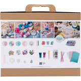 Creativ Company Maxi-Kreativbox leckere Kuchen, Kuchen und Süßigkeiten, verschiedene Farben, 1 Box