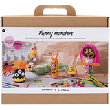 Creativ Company Maxi-Kreativbox lustige Monster, verschiedene Farben, 1 Box
