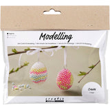 Creativ Company Mini Hobbyset Modeling Egg mit Perlen, 2st.
