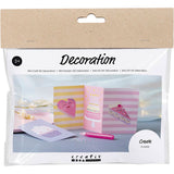 Creativ Company Mini-Hobby-Set Dekoration, Kuchen, Pastellrosa, Pastelllila, Pastellgelb, 1 Box