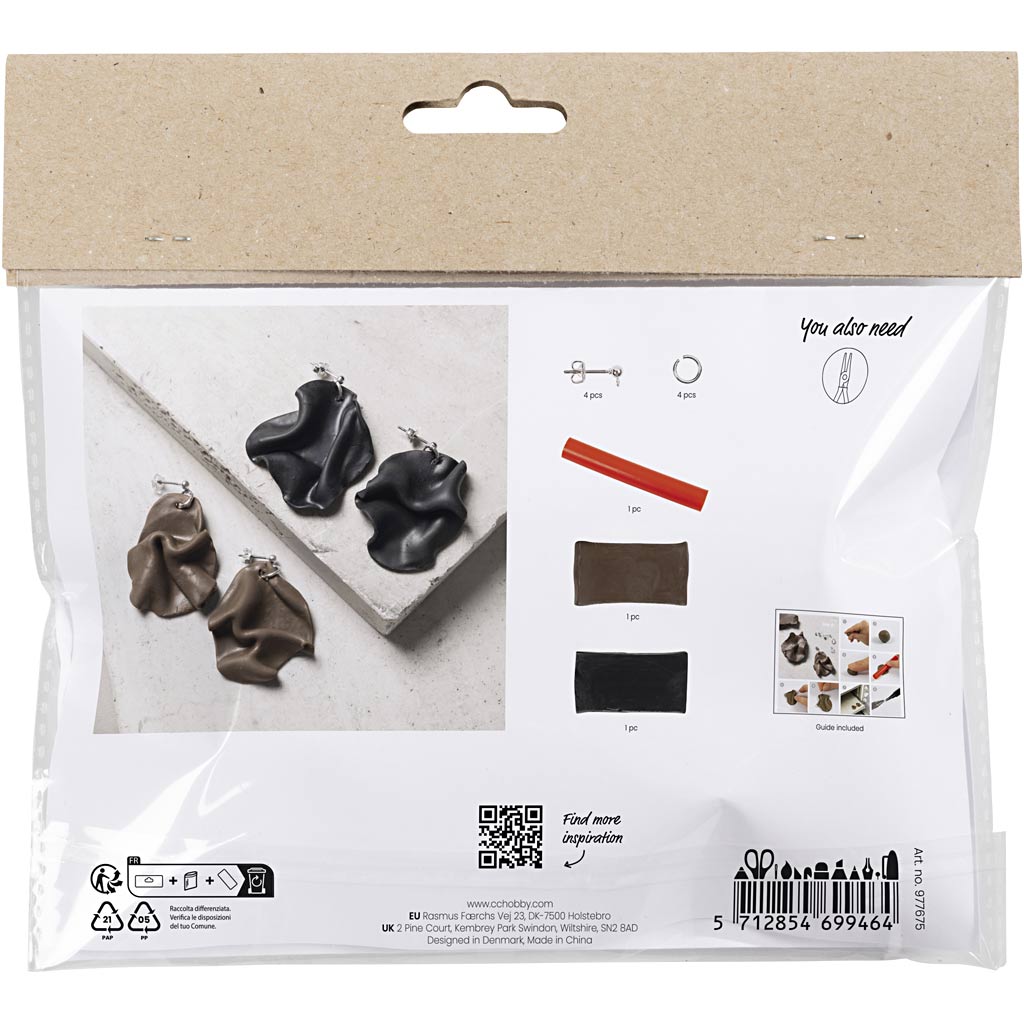 Creativ Company Mini-Hobby-Set Schmuck, gebogene Ohrringe, 1 Box
