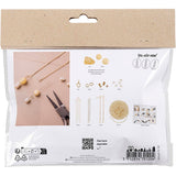 Creativ Company Mini-Hobby-Set Schmuck, Halskette und Ohrringe aus Honigcalcit, 1 Box