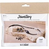 Creativ Company Mini-Hobby-Set Schmuck, coole Halskette, schwarze Harmonie, 1 Box