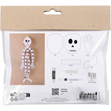 Creativ Company Mini-Hobby-Set Papierdekorationen, Skelett, schwarz und weiß, 1 Box