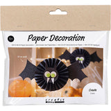 Creativ Company Mini-Hobby-Set Papierdekorationen, Fledermäuse, schwarz, weiß, 1 Box