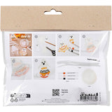 Creativ Company Mini-Hobby-Set zum Ausmalen, Geister, Schwarz, Hellorange, Mittelorange, Weiß, 1 Box