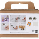 Creativ Company Mini-Hobby-Set Bildhauerei, Kerzenhalter, weiß, 1 Box