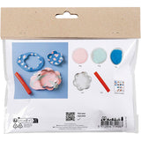 Creativ Company Mini-Hobby-Set Bildhauerei, Schalen, Pastellblau, Hellrosa, 1 Box