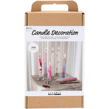 Creativ Company Hobby-Set Kerzen dekorieren, verzierte Spitzkerzen, weiß, 1 Box