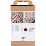 Creativ Company Hobby-Set Kerzen dekorieren, verzierte Spitzkerzen, weiß, 1 Box