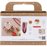 Creativ Company Mini-Hobbyset Bildhauerei, herzförmige Weihnachtsfigur, verschiedene Farben, 1 Box
