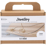 Creativ Company Mini-Hobby-Set Schmuck, Halskette mit Anhänger mit Metalldraht, vergoldet, 1 Box
