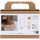 Creativ Company Mini-Hobby-Set Schmuck, Halskette mit Anhänger mit Metalldraht, vergoldet, 1 Box