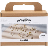 Creativ Company Mini-Hobby-Set Schmuck, Ohrringe aus Metalldraht, vergoldet, 1 Box
