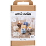 Creativ Company Hobby-Set Kerzenherstellung, Seifenblasen-Sojakerze, Beige, Hellblau, Creme, 1 Box