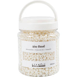 Creativ Company Wachsperlen, D 3-8 mm, Lochgröße 1,3-2,5 mm, ca. 5000, weißes Perlmutt, 430 g, 700 ml 1 Box