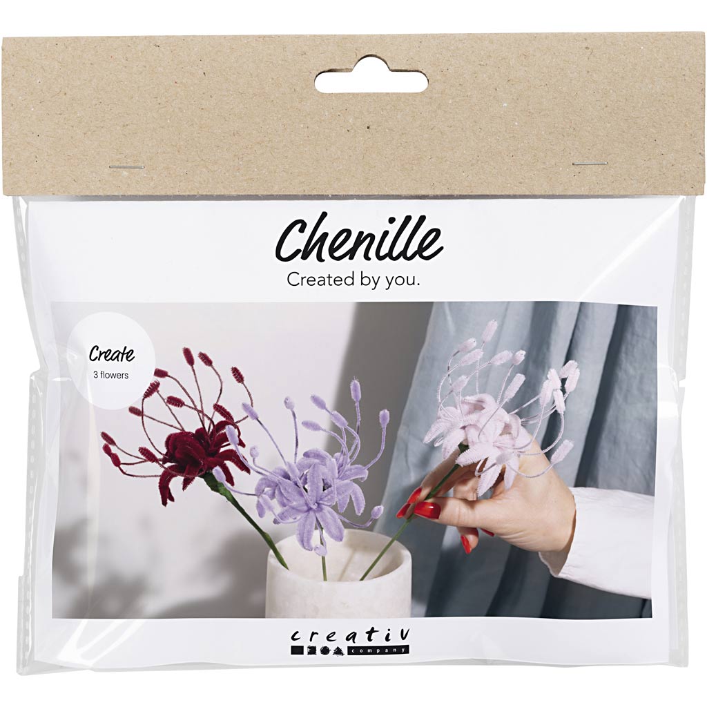 Creativ Company Mini-Hobby-Set Lilienblüten aus Chenilledraht hellrosa