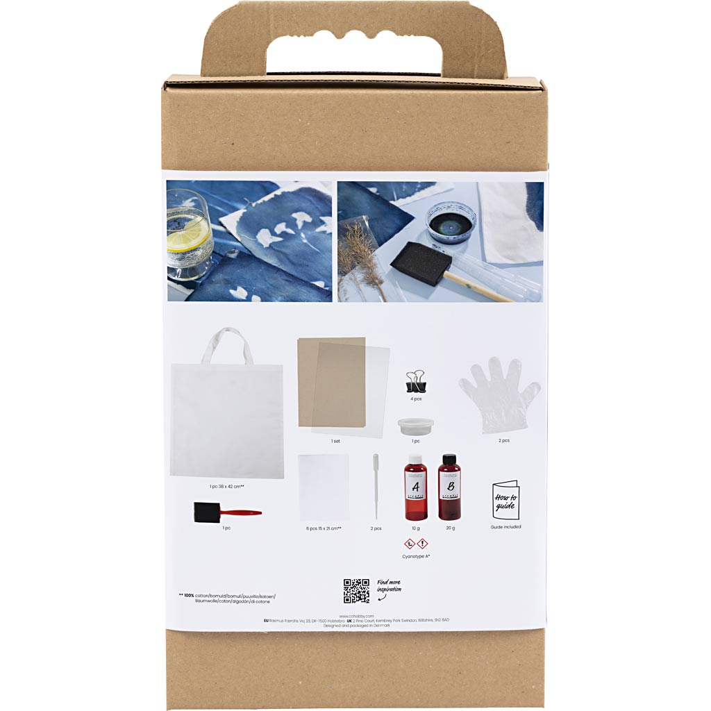 Creativ Company Hobby-Set Cyanotypie, Textil, blau, 1 Box