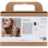 Creativ Company Mini-Hobby-Set Schmuck, Rosen, Schwarz, Schwarz-Weiß, Weiß, 1 Box