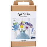 Creativ Company Hobby-Set Blumen aus Eierkartons, Pastellfarben, 1 Box